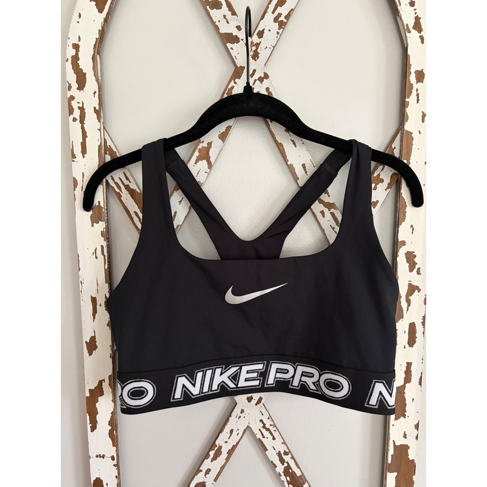 Nike Pro Light-Support Non-Padded Sports Bra Black Size Large